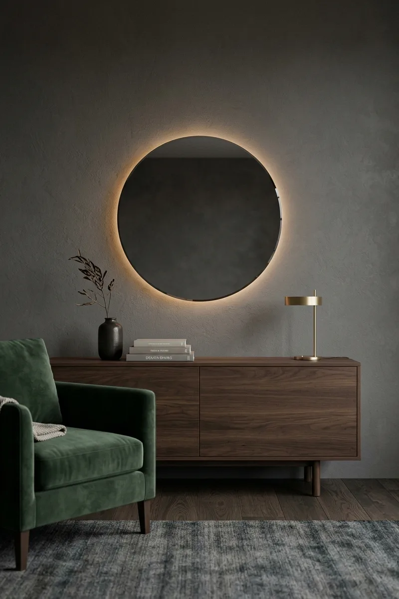 Smoked Glass Mirror Glow