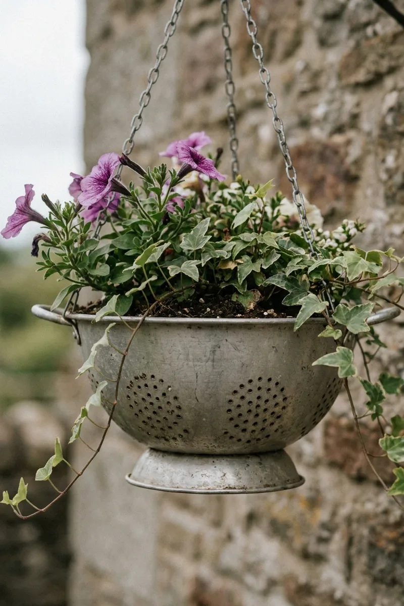 Colander Hanging Baskets