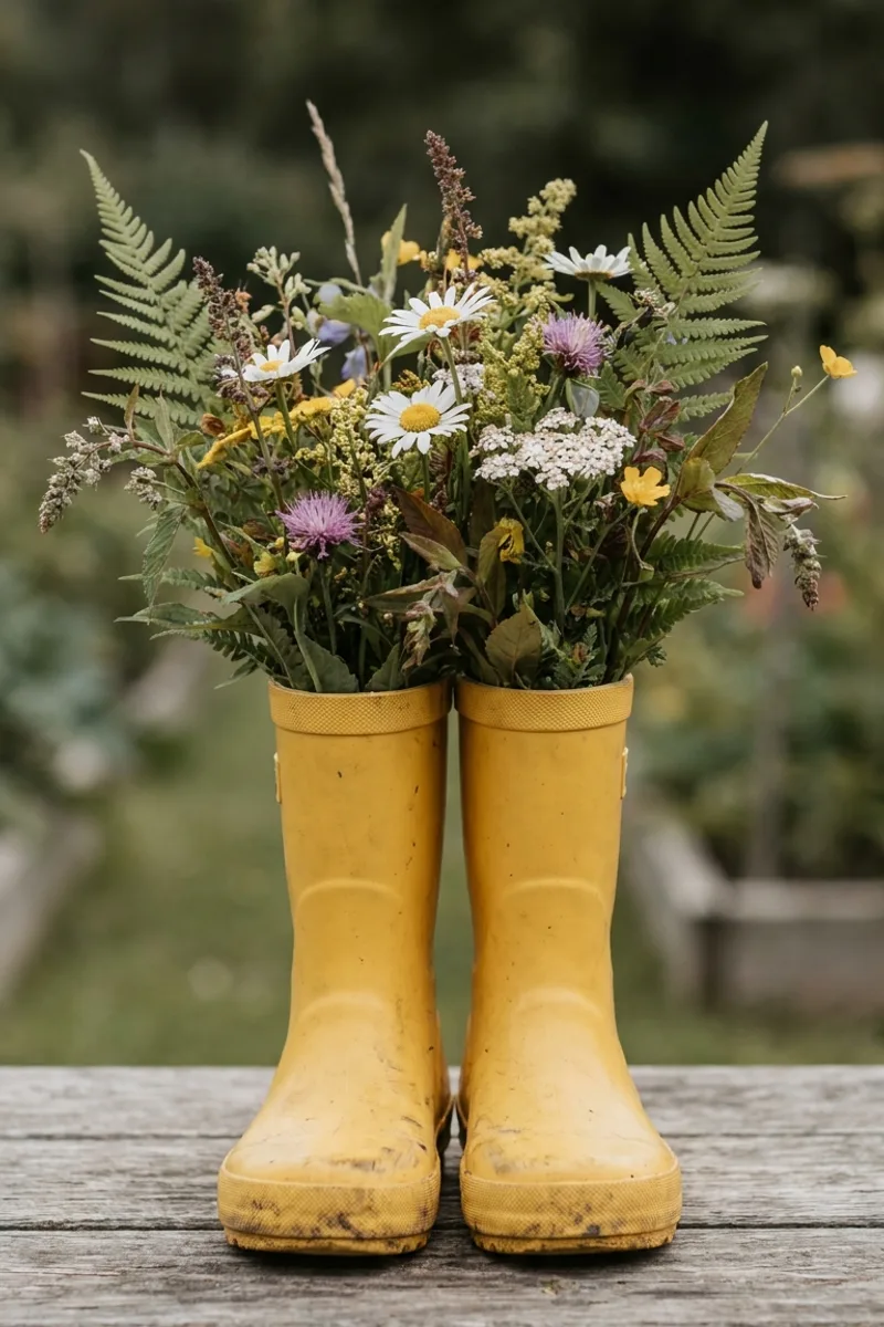 Rain Boot Vases