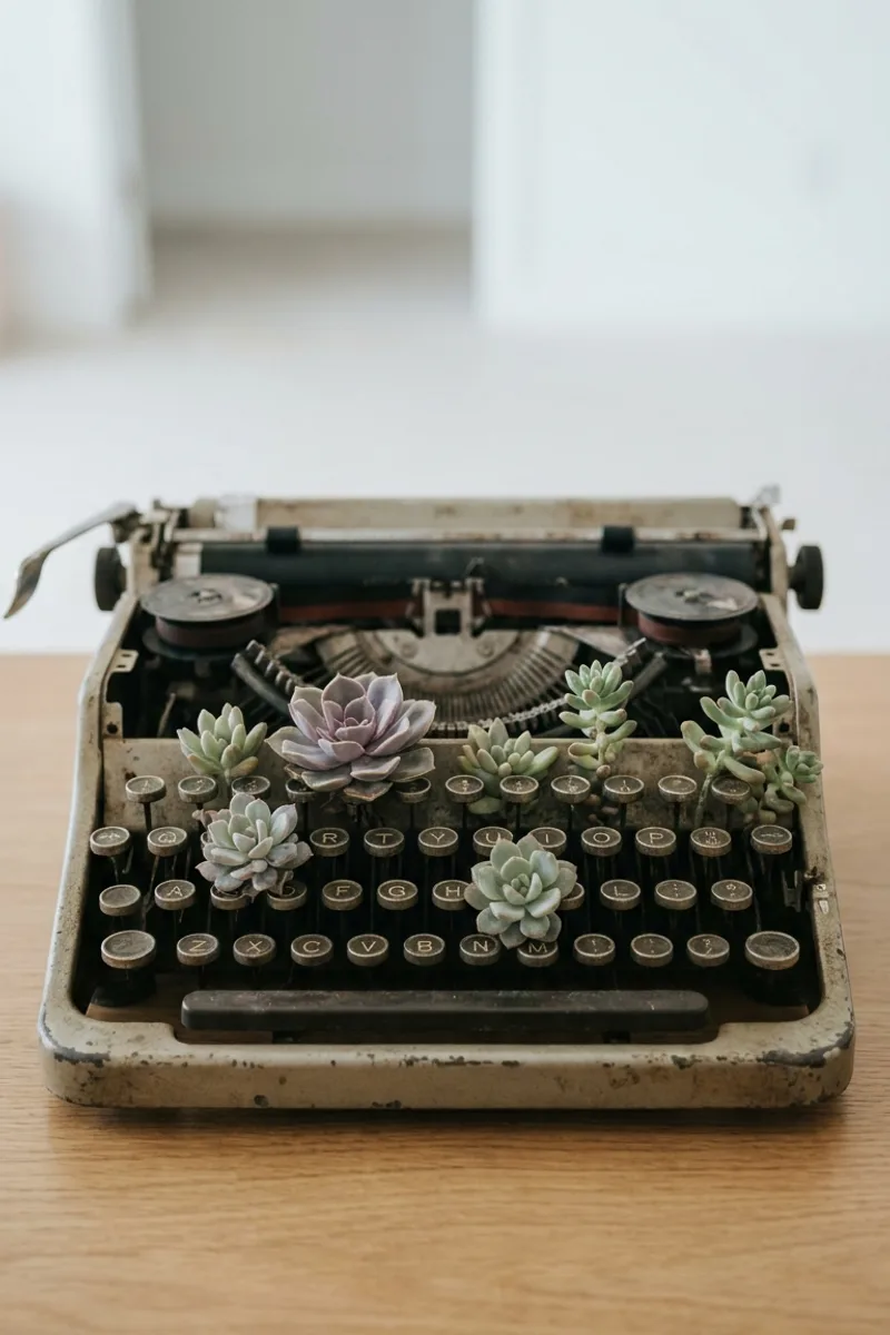 Typewriter Planters