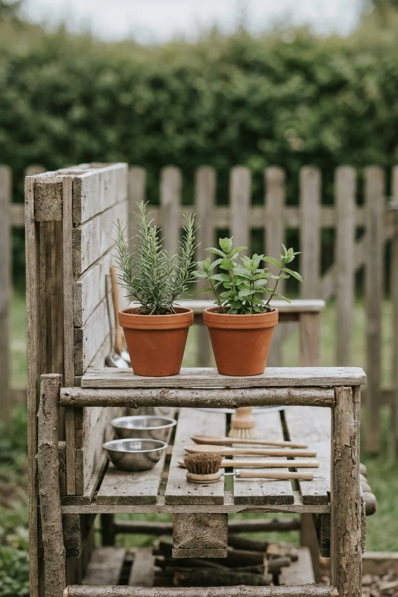 Herb Planters Beside the Kitchen