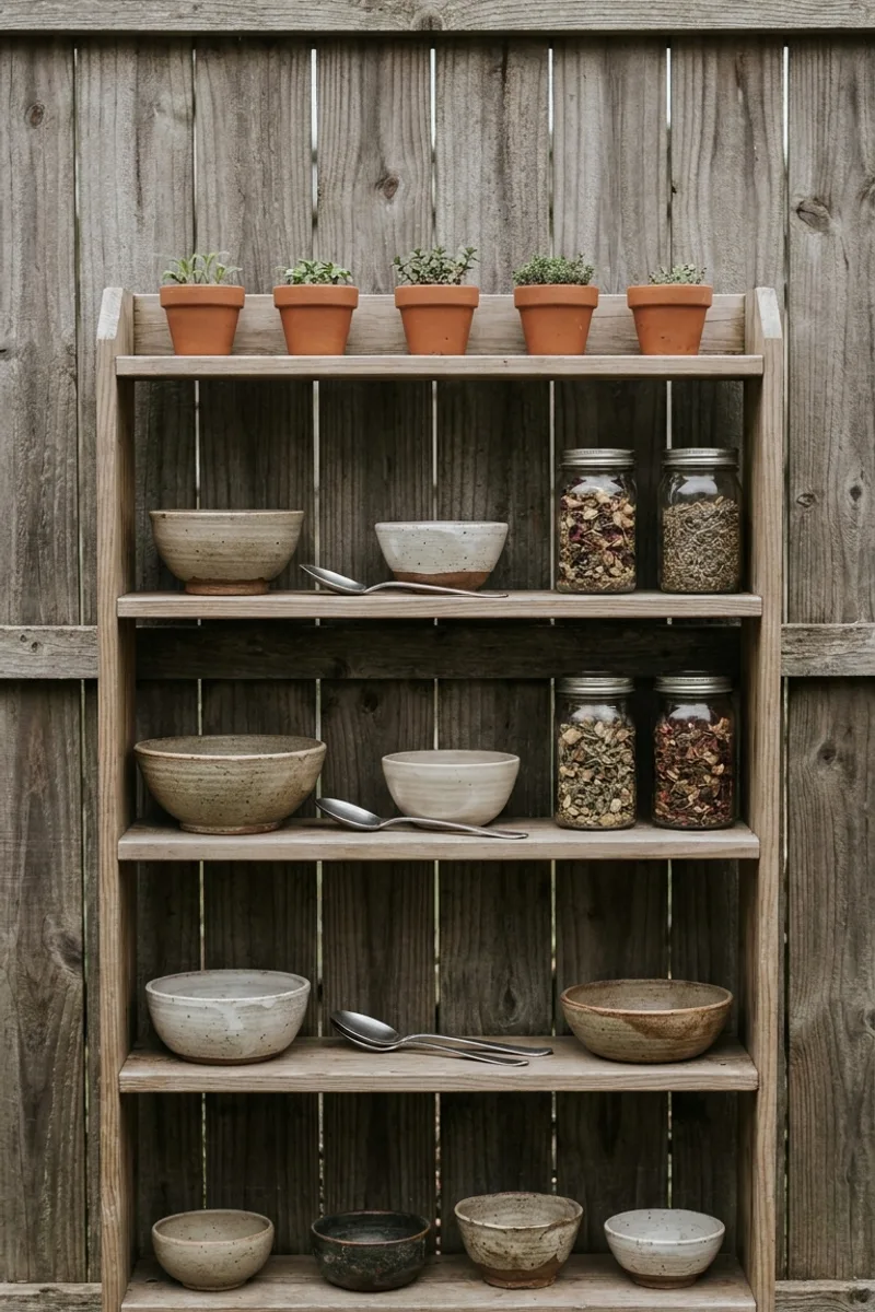 Rustic Shelves for Displaying Accessories