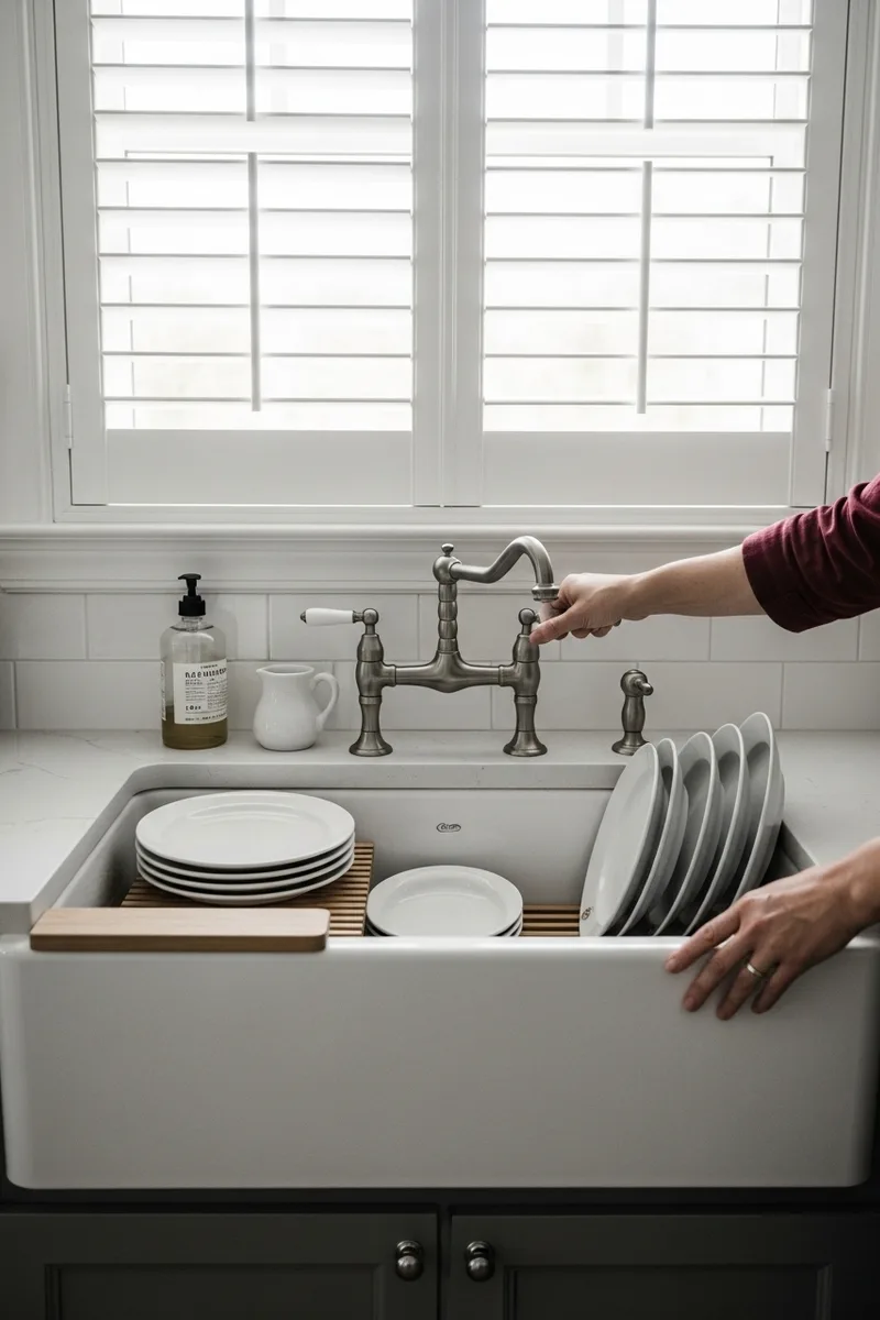 A Farmhouse Apron-Front Sink