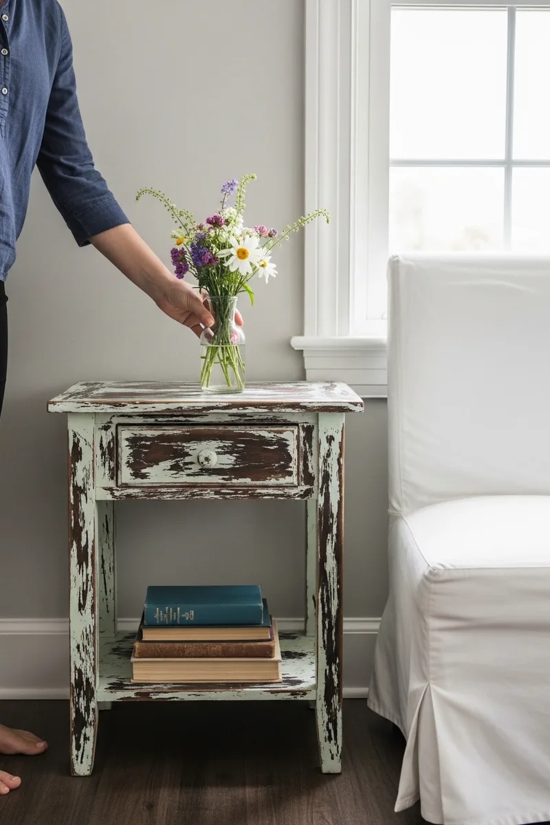 Distressed Painted Wood Furniture