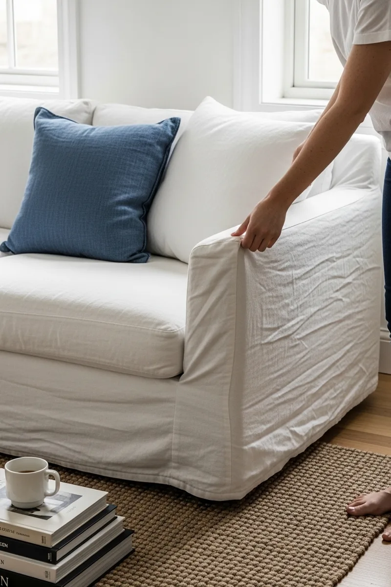Slipcovered Linen Sofas