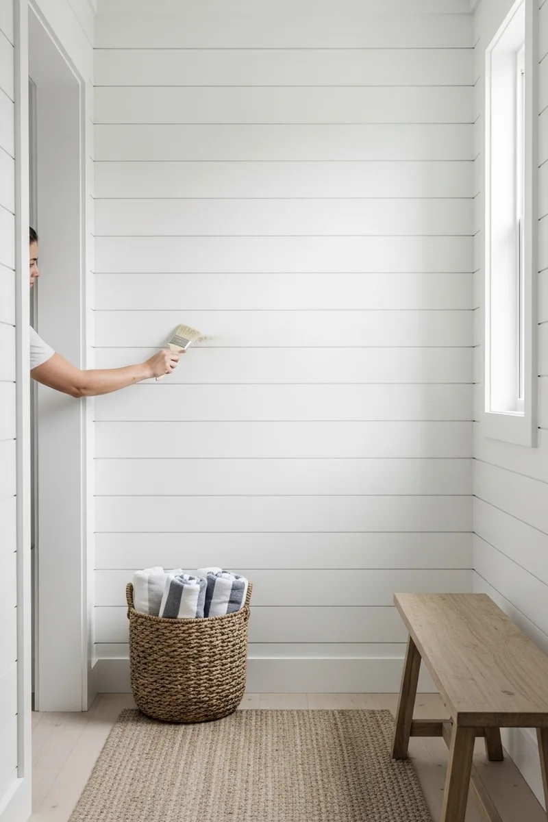 Whitewashed Shiplap and Beadboard