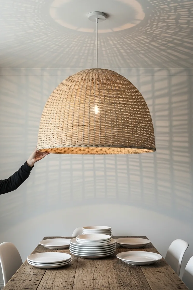 Woven Wicker and Rattan Lighting