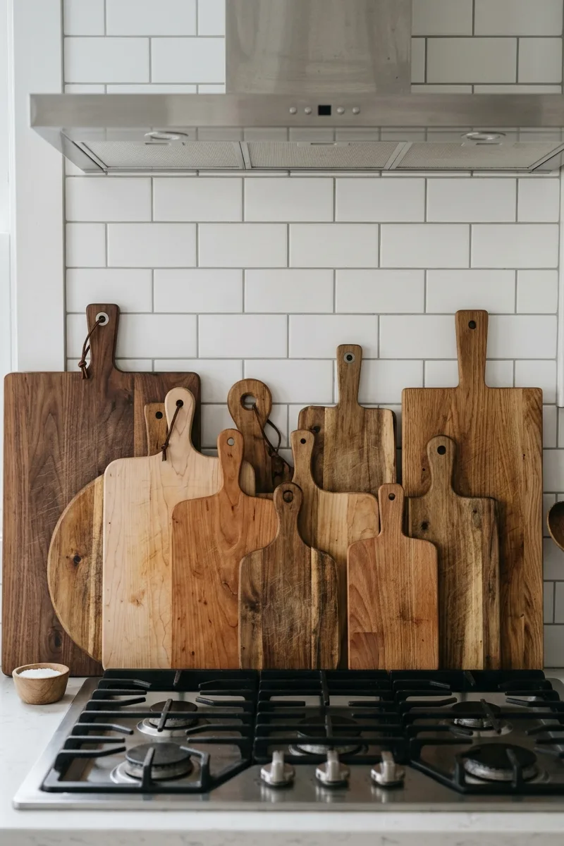 Leaning Wooden Boards