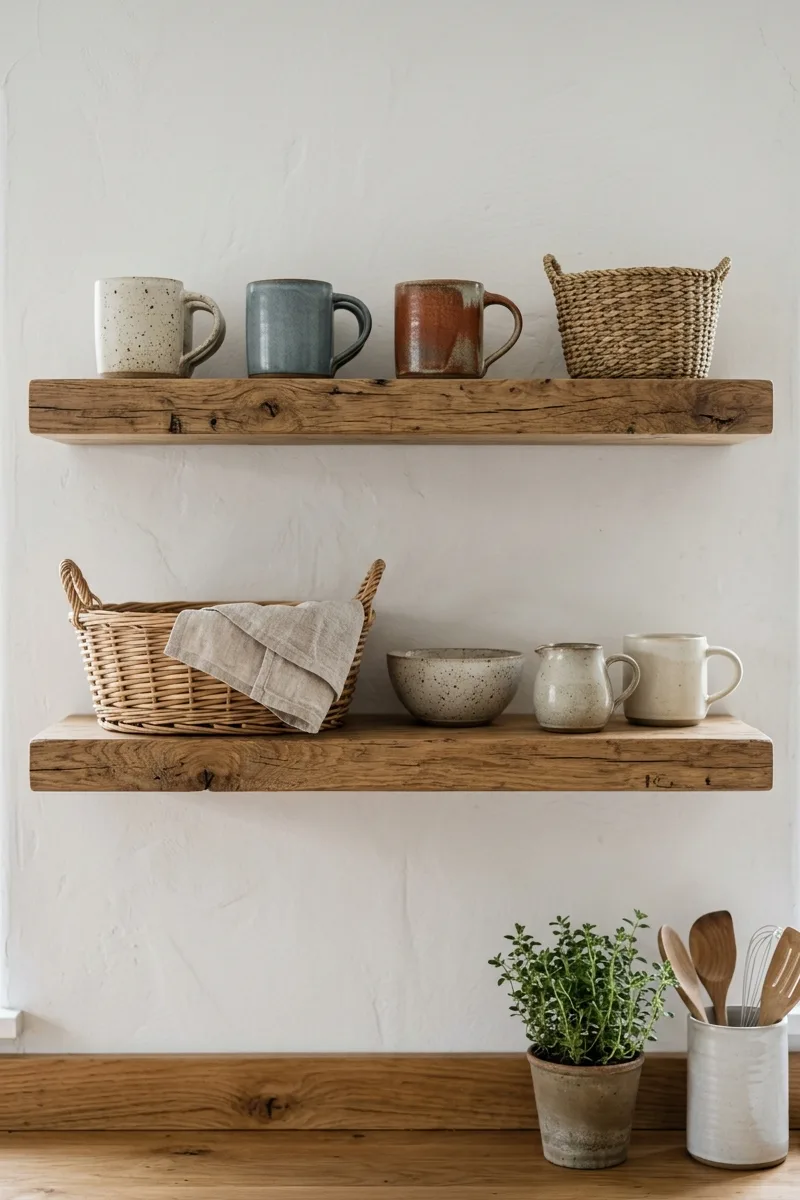 Natural Wood Shelving
