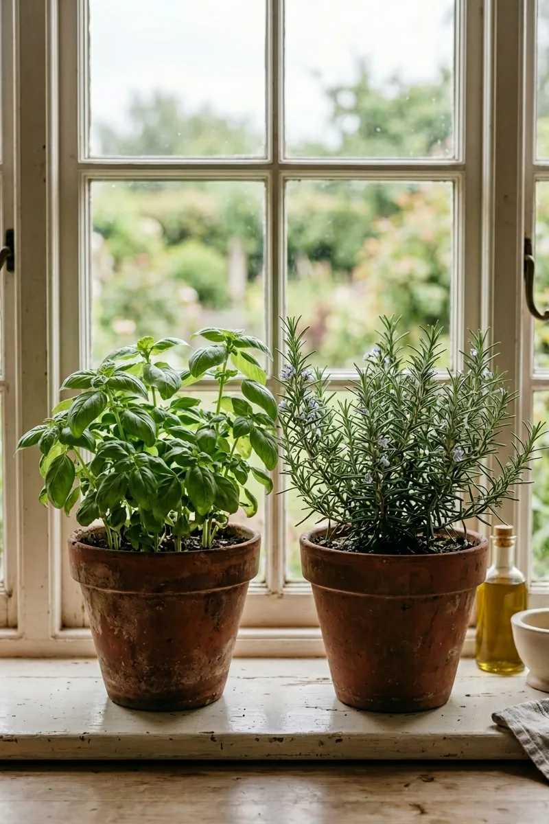Potted Indoor Herbs