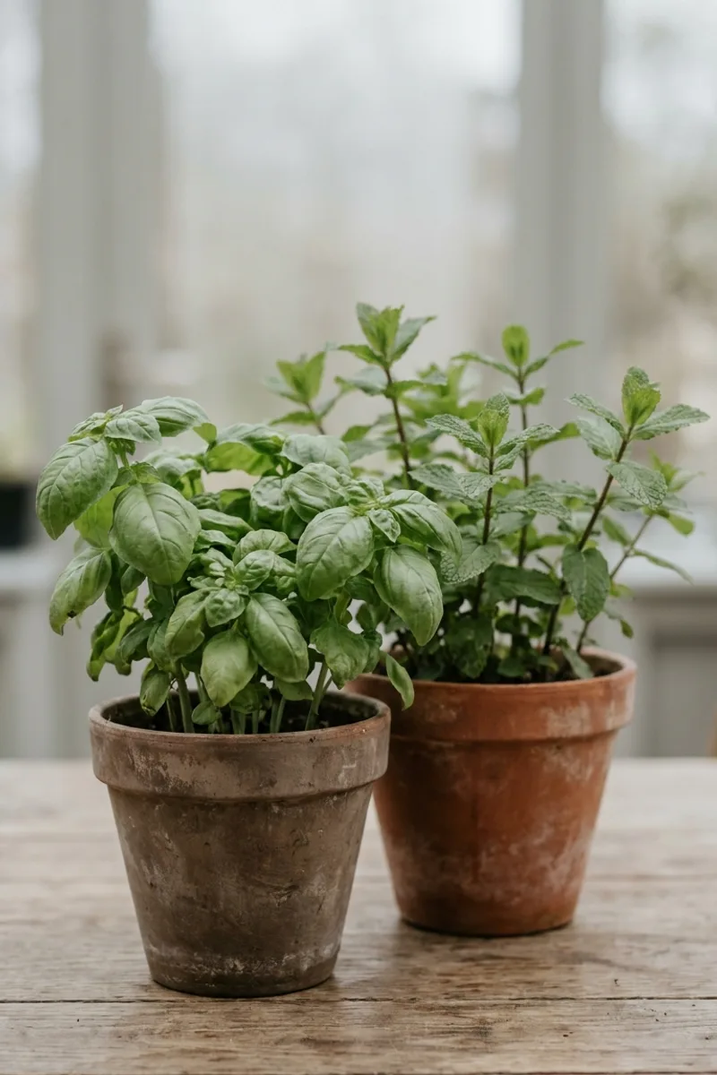 Potted Indoor Herbs