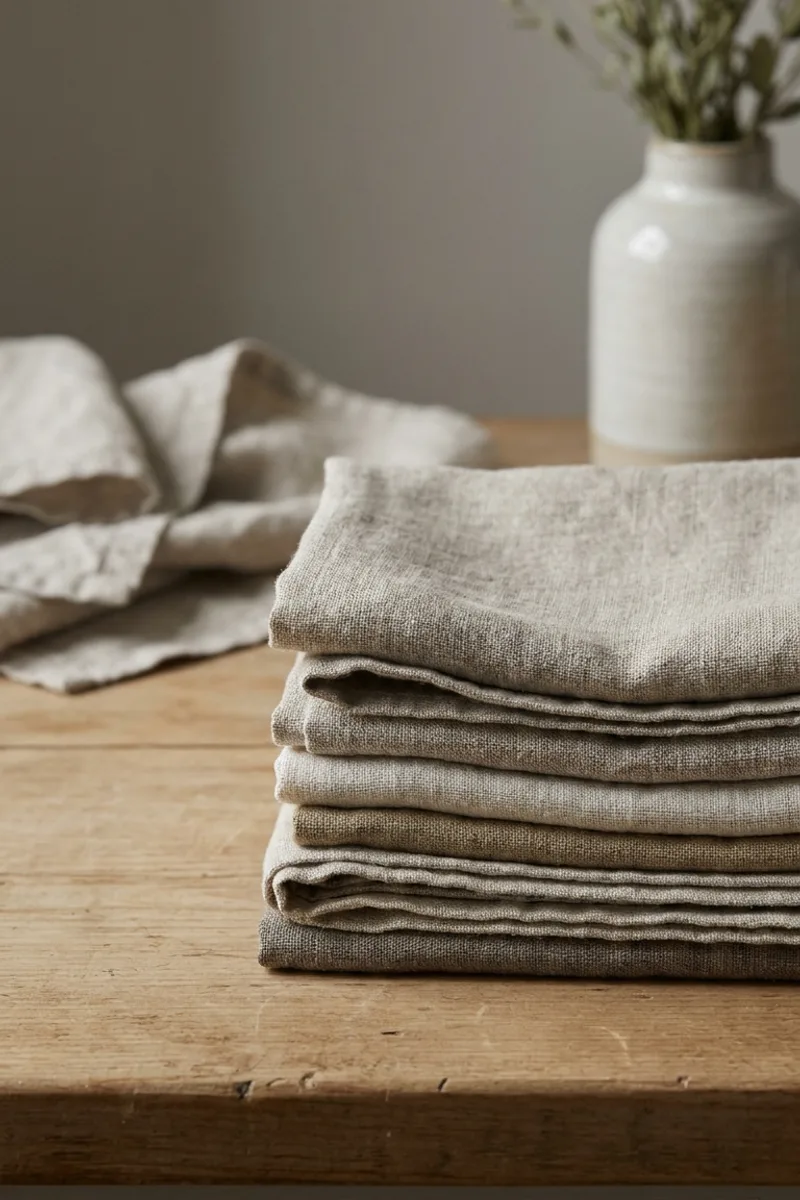 Textured Linen Towels
