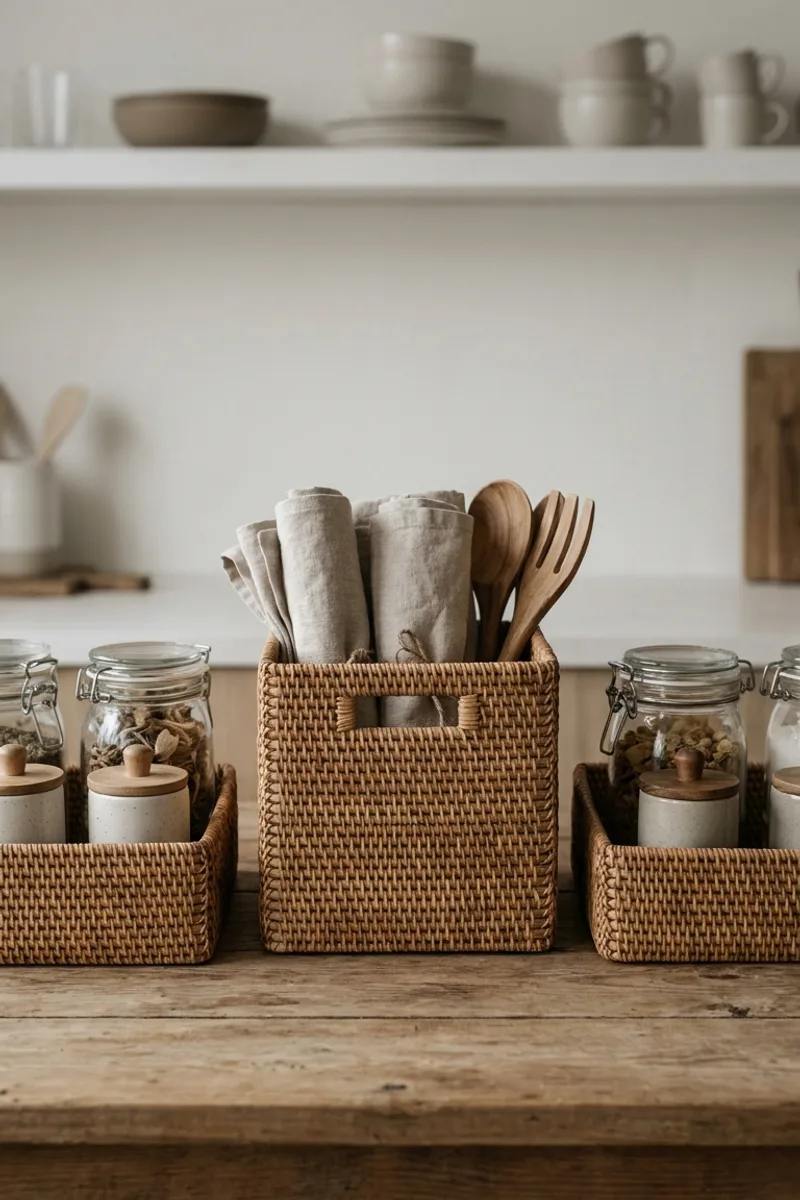 Woven Baskets and Trays