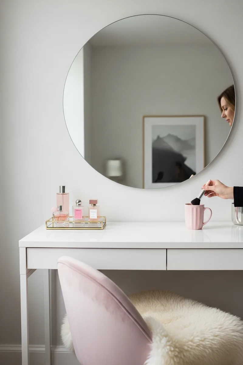 A Classic Pink Vanity Corner
