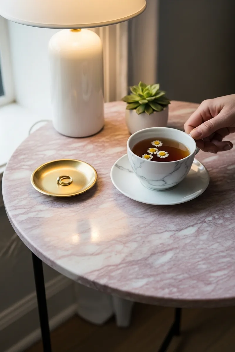 Pink Marble or Stone Surfaces