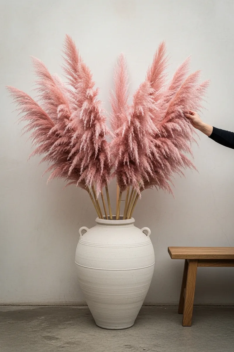 Pink Pampas Grass Decor