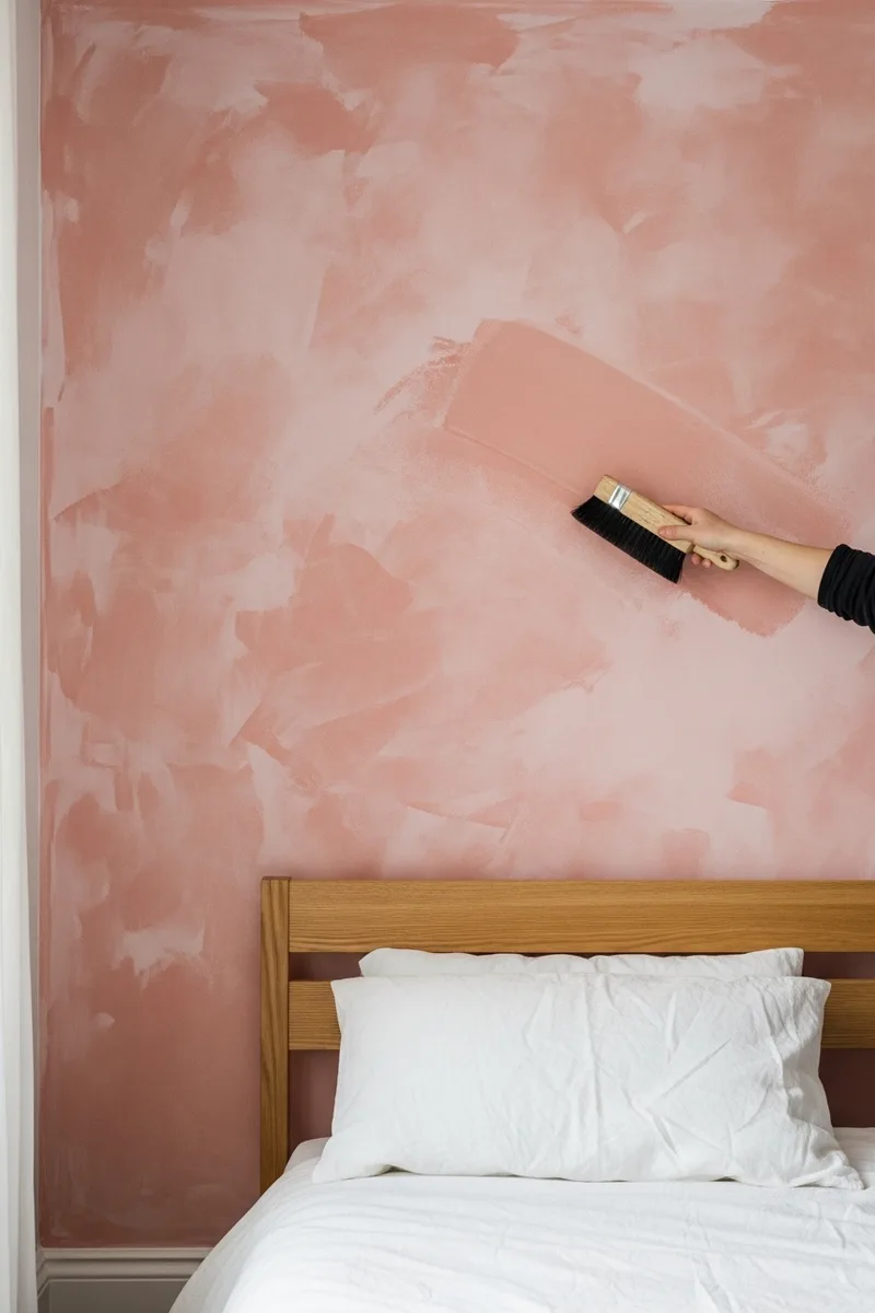 Warm Blush Limewash Walls