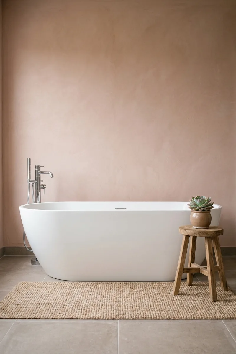 Clay pink and taupe
