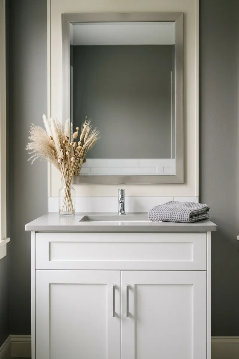 Pewter and cream