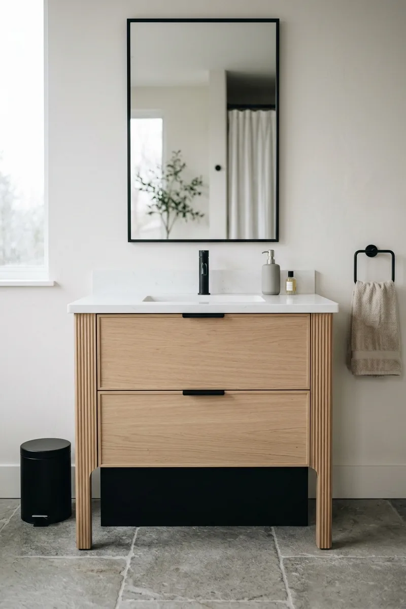 Fluted cabinet feet
