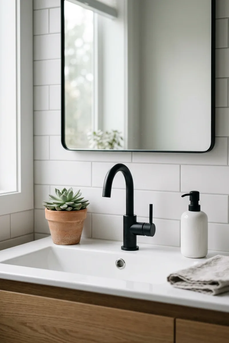 Matte black faucet