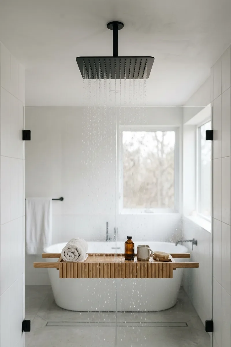 Matte black shower head