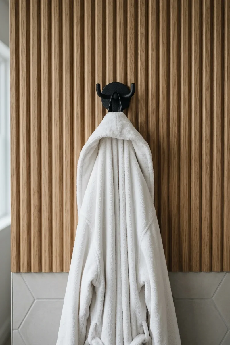 Matte metal robe hook