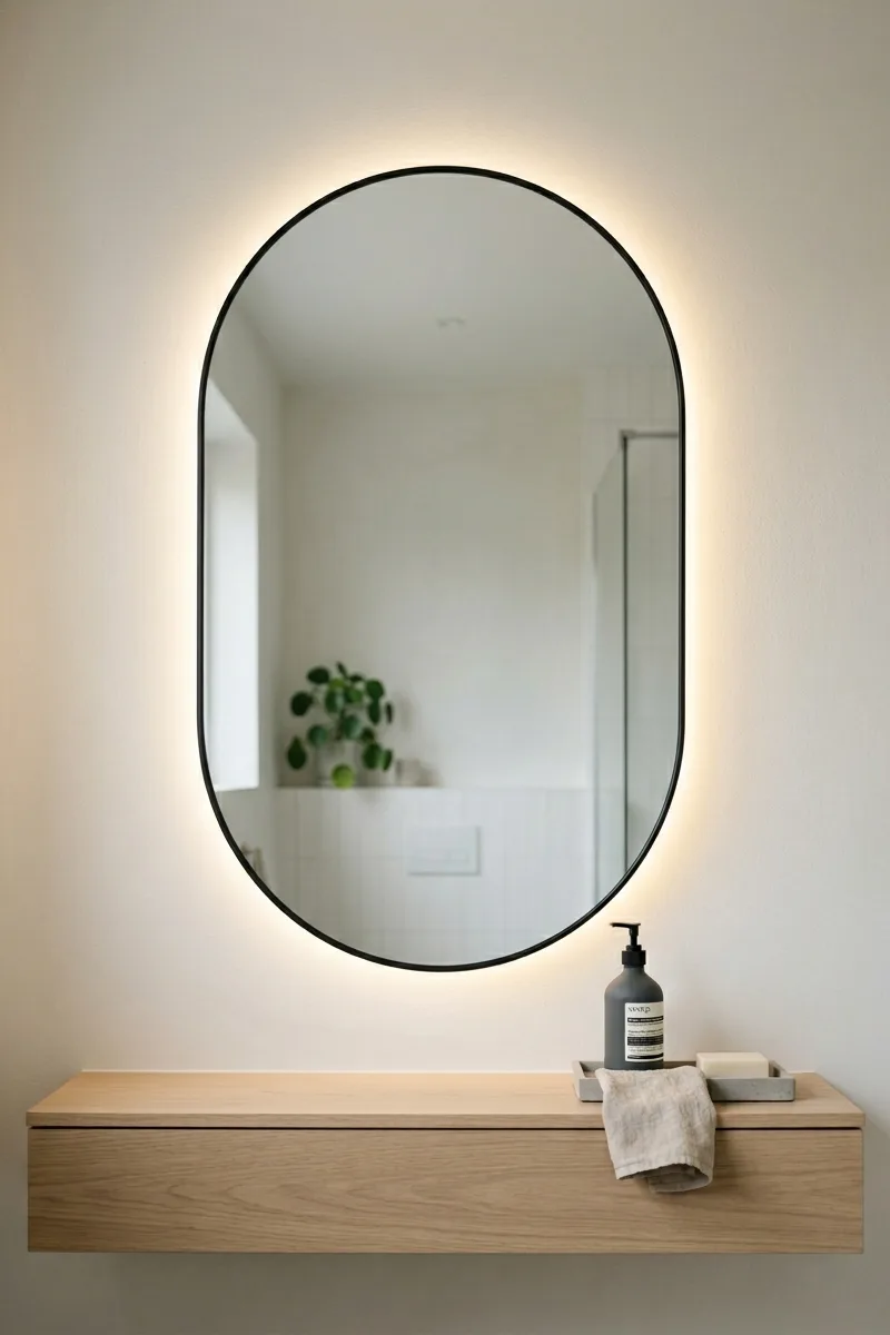 Illuminated Oval Mirror