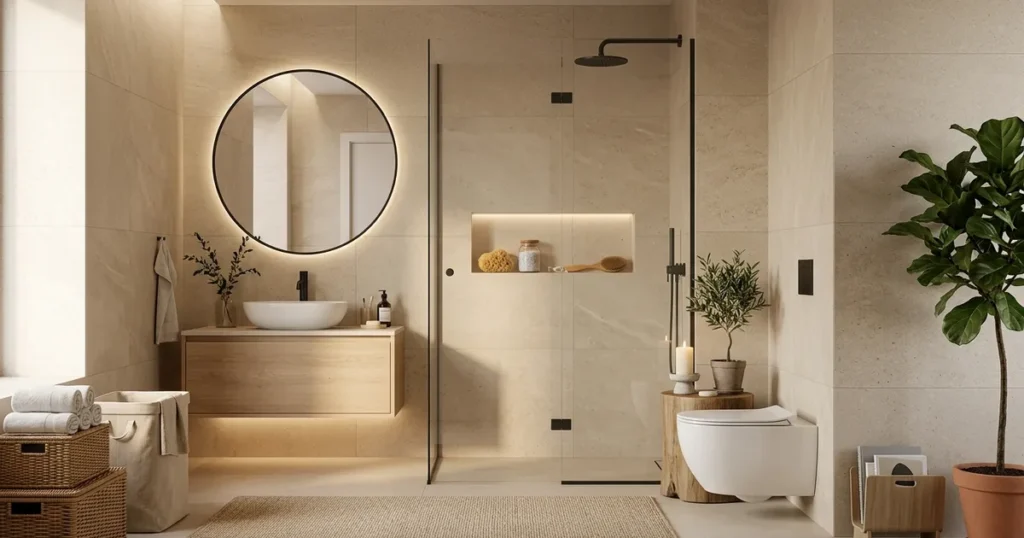 15 Minimalist Spa Bathroom Inspirations with Warm Neutrals