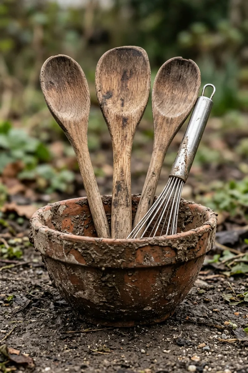 Wooden Mixing Spoons and Whisks