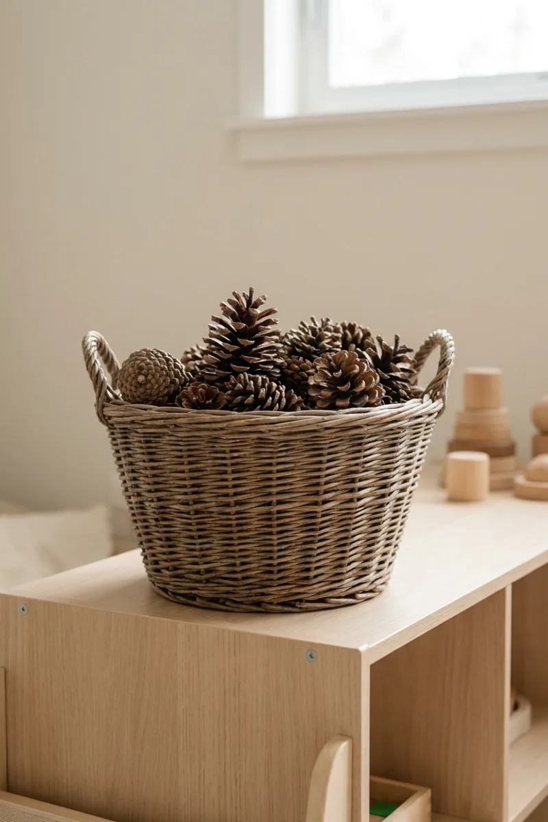 Natural Pinecone Baskets
