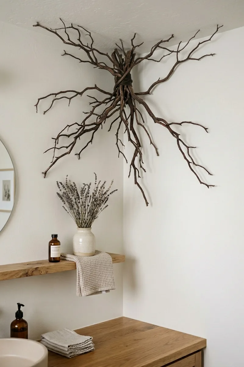 Add a canopy of dried branches