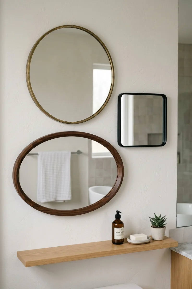 Hang a cluster of mirrors