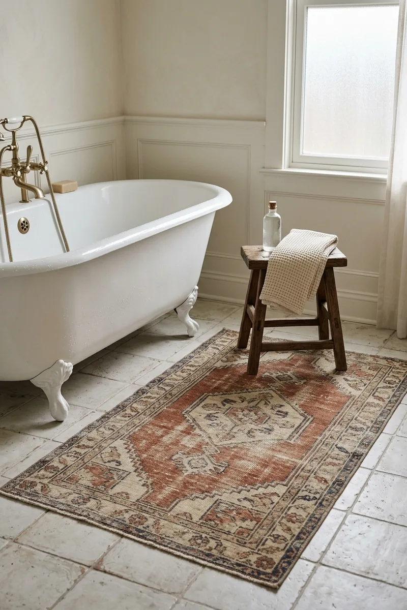 Layer a vintage rug