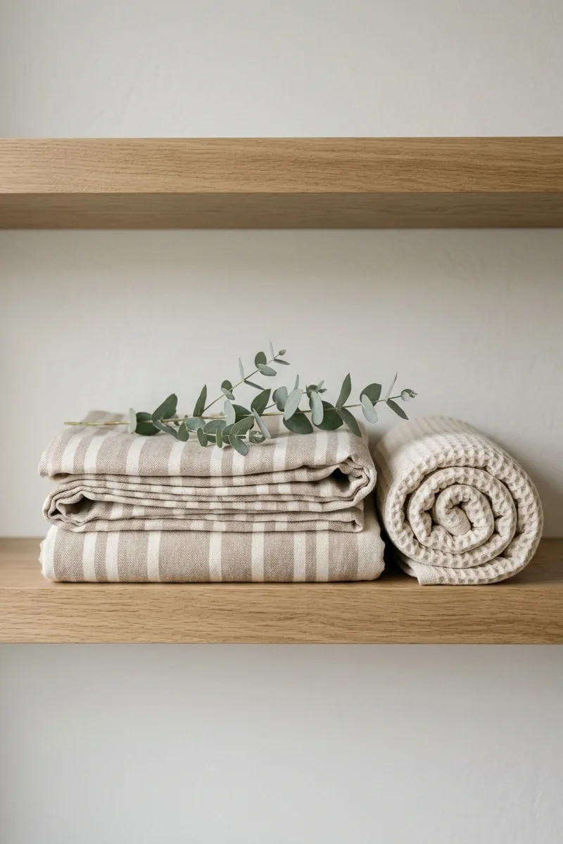 Stack patterned towels