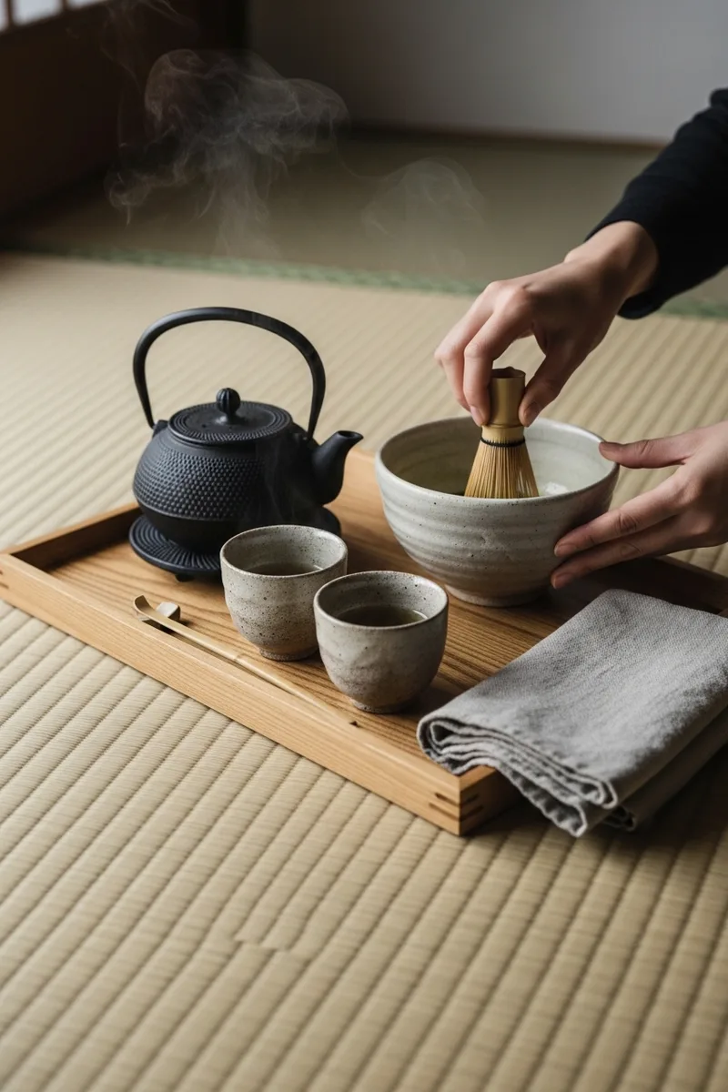 A Japandi Tea Ceremony Tray