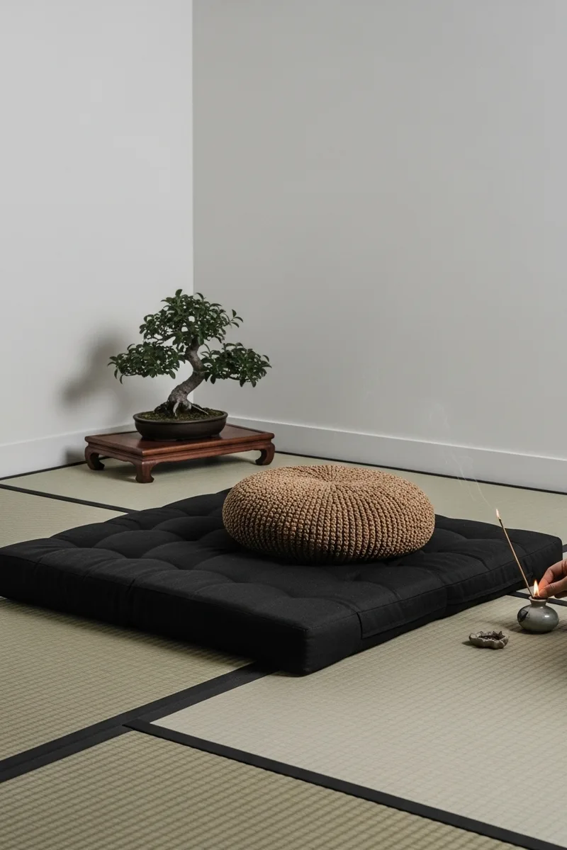 A Meditation Corner with Zabuton