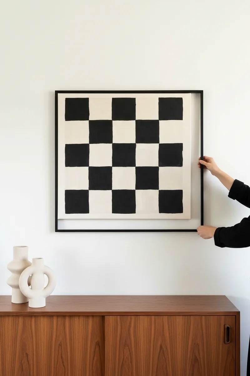 Framed Checkerboard Wall Art