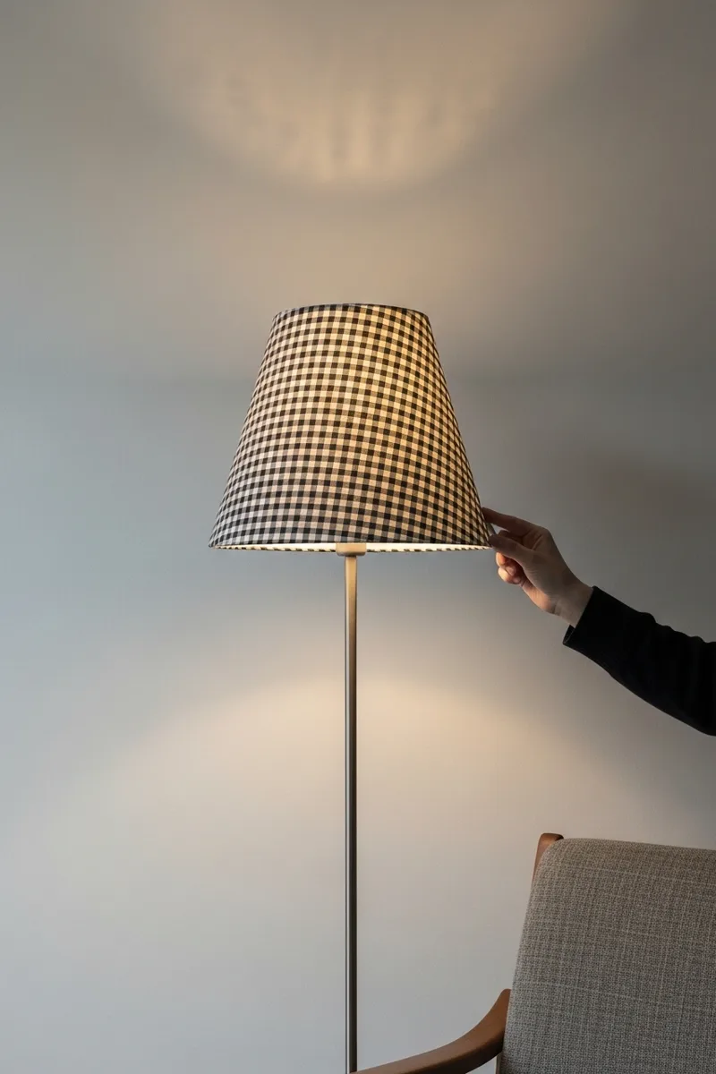 Unexpected Checkered Lamp Shades