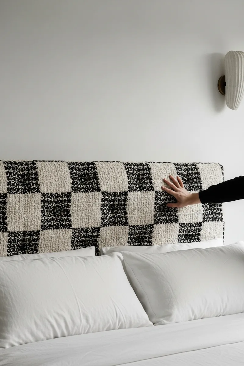 Upholstered Checkerboard Headboard