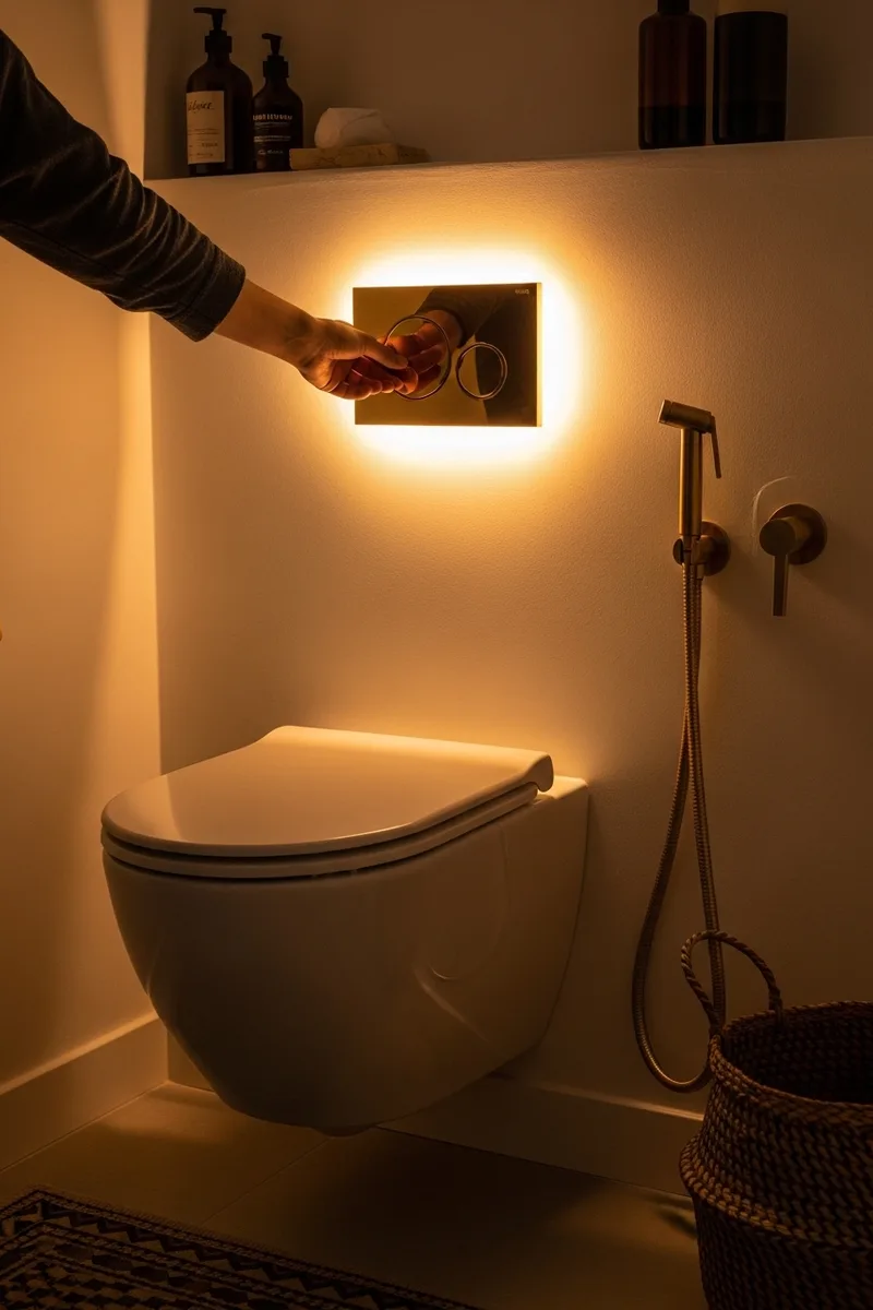 Backlit Toilet and Bidet Zone