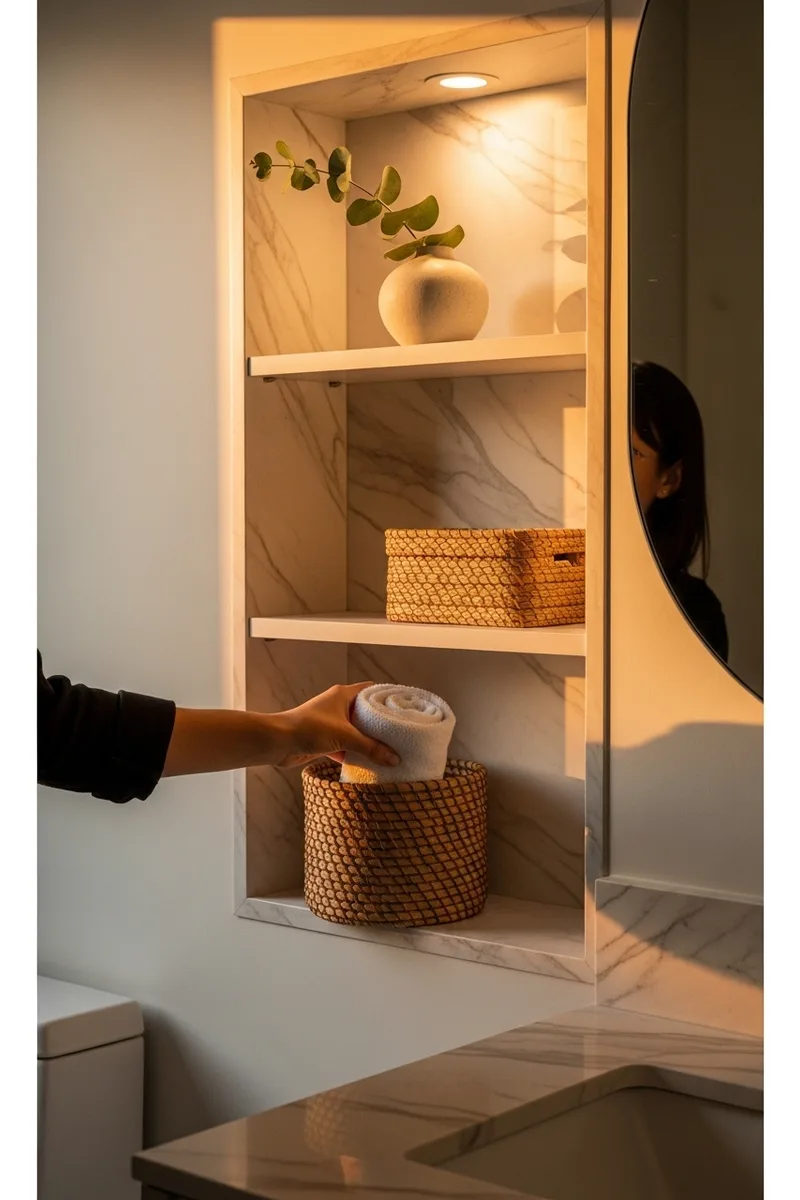 Built-In Vanity Niche Storage