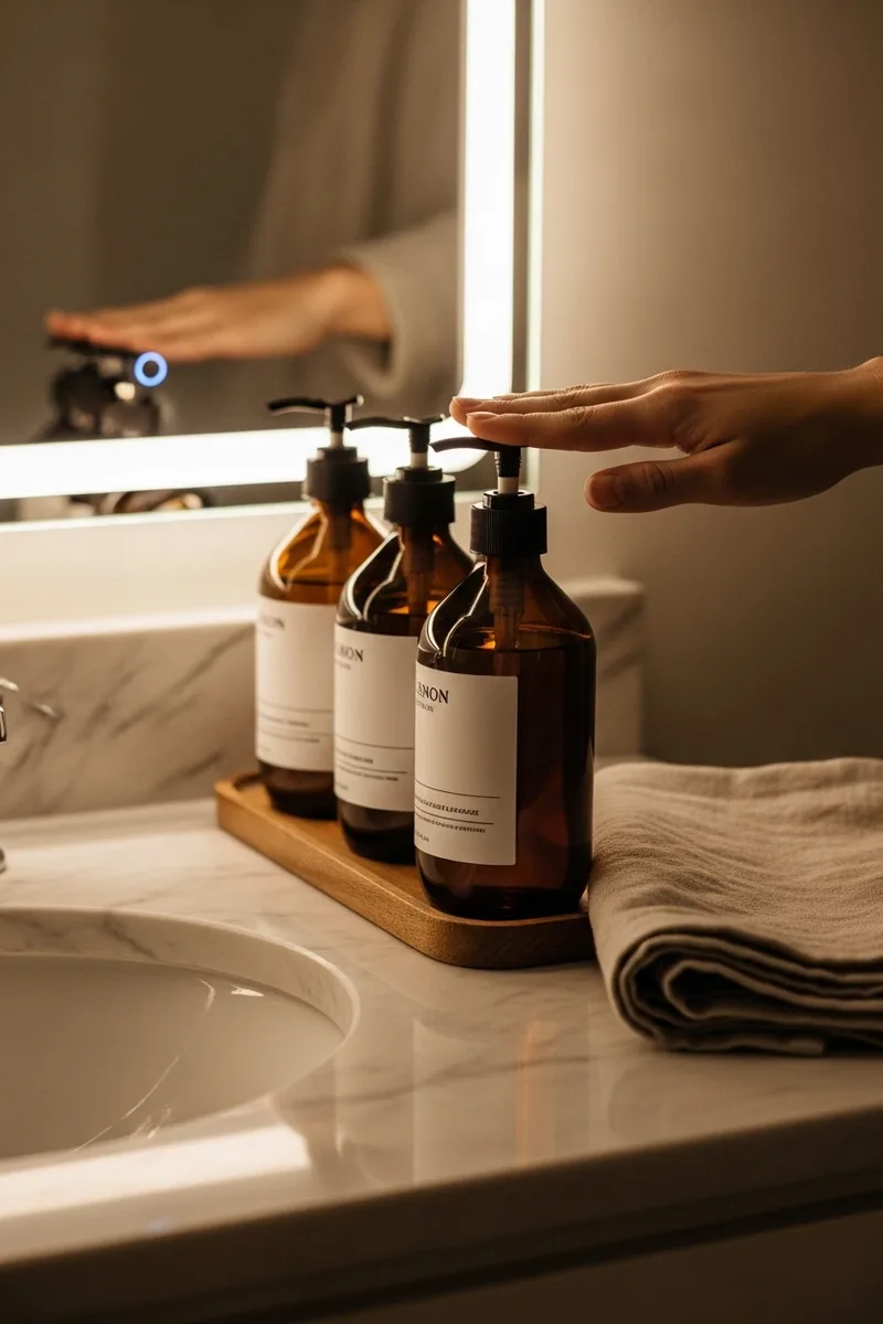 Curated Amber Glass Dispensers
