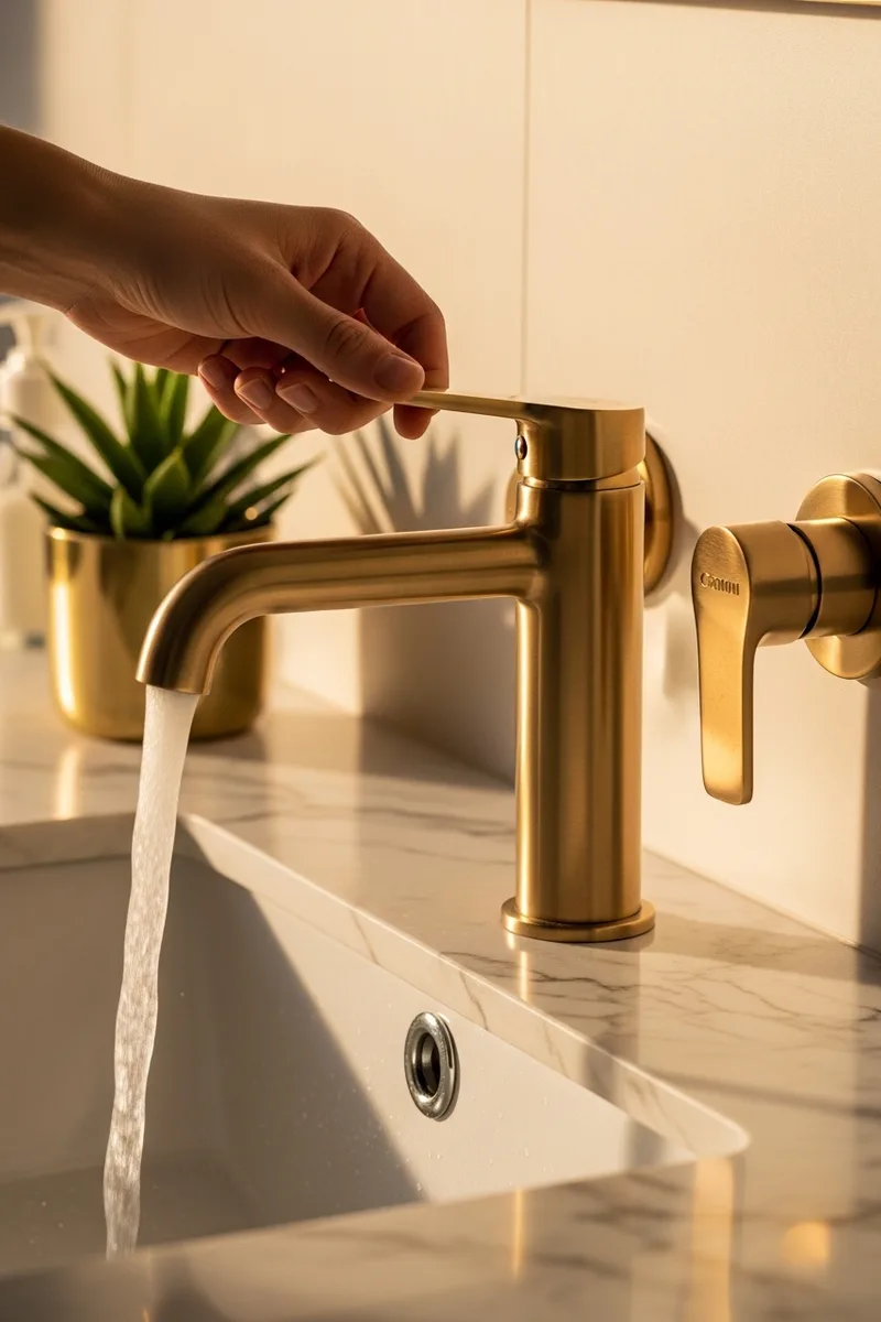 The Warmth of Gold Fixtures