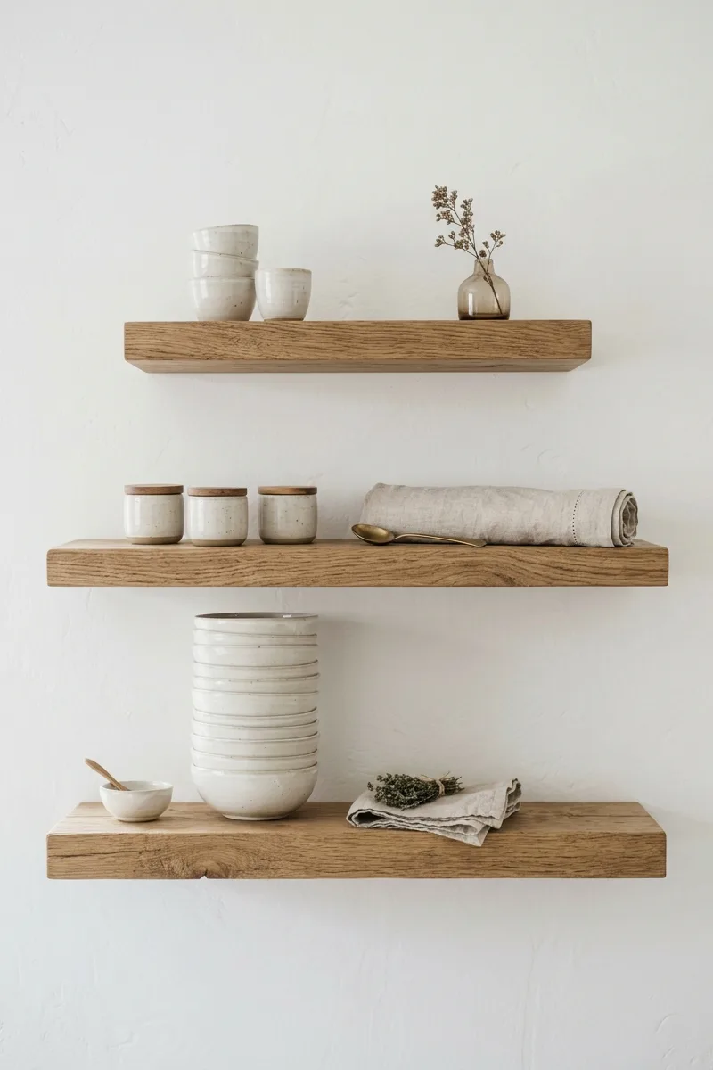 Floating Wooden Shelves