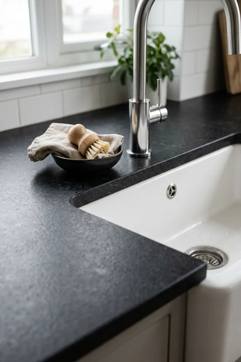 Honed Black Granite