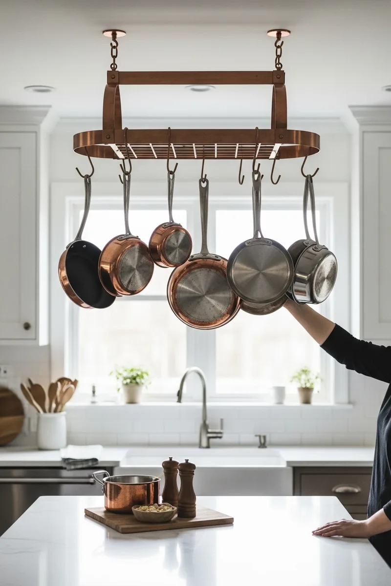 Ceiling-Mounted Pot Rack