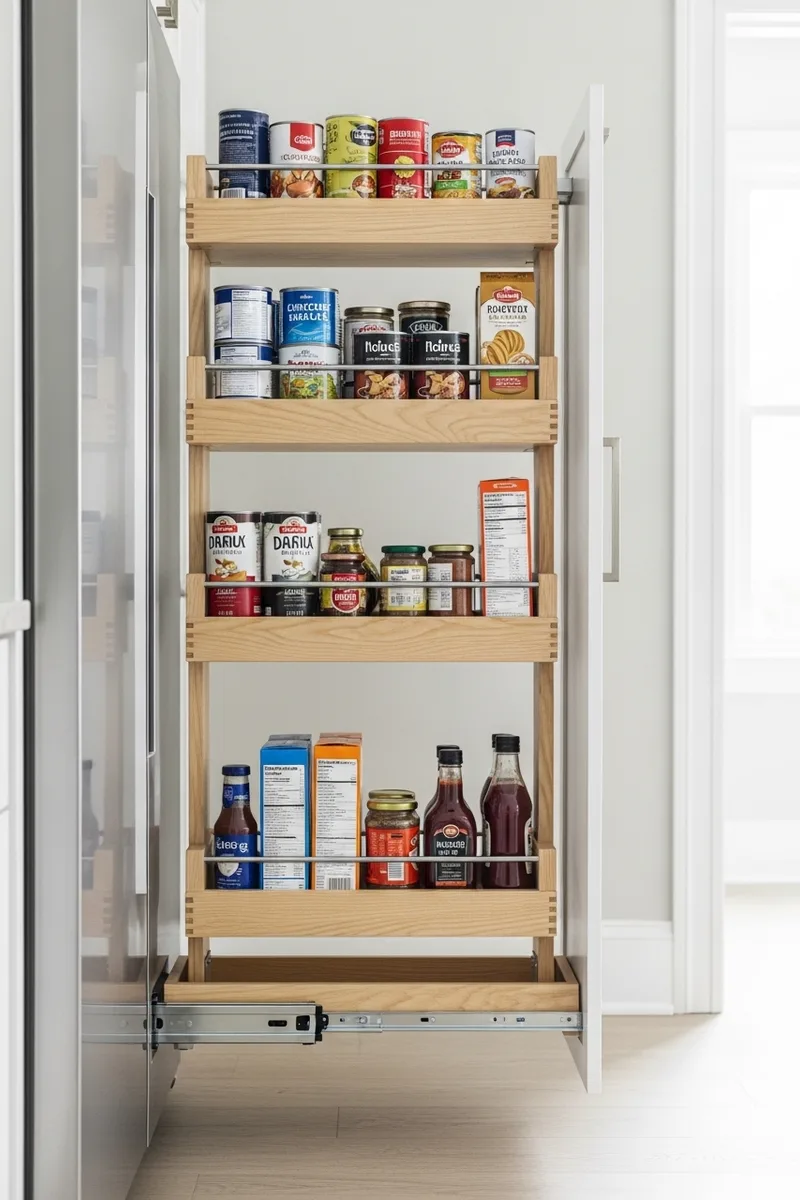 Slim Sliding Pantry Tower