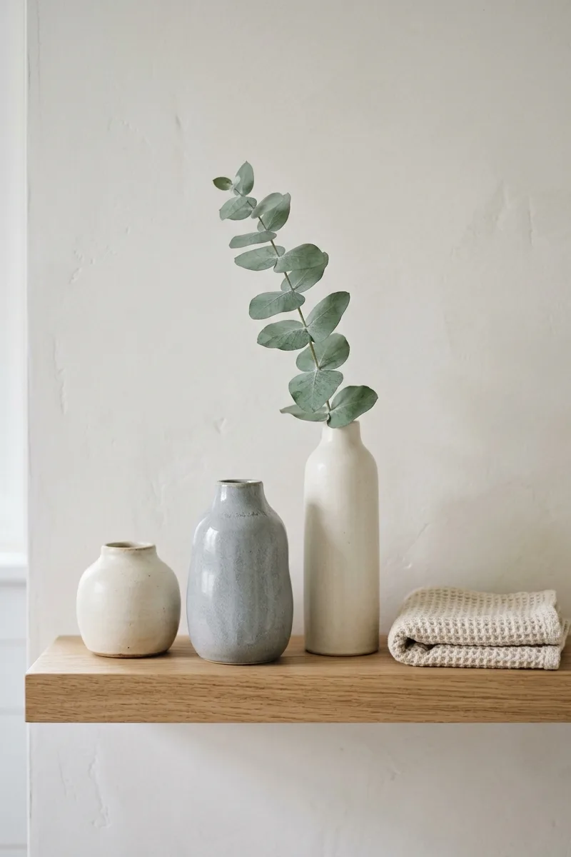 Display unfussy ceramic vessels