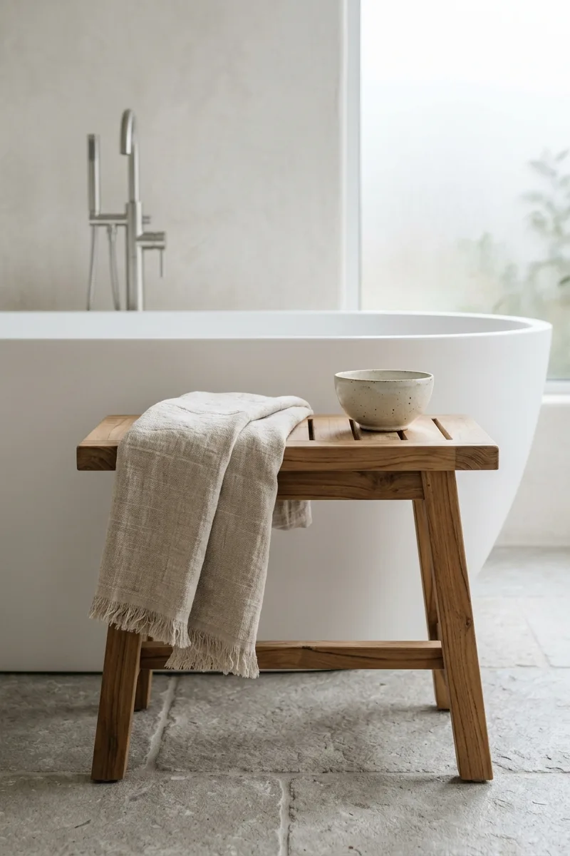 Incorporate a wooden stool